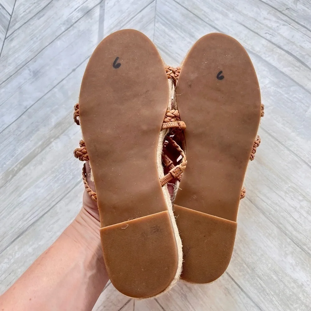 MADEWELL BROWN BRAIDED SLIP ON SANDALS | SIZE 9​​ - Picture 3 of 7